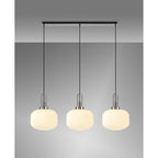 NLK05849 Acme 3 Light Linear Pendant Polished Nickel Matt Black