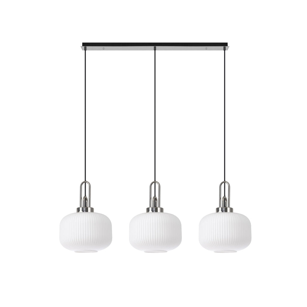 NLK05849 Acme 3 Light Linear Pendant Polished Nickel Matt Black