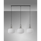 NLK05849 Acme 3 Light Linear Pendant Polished Nickel Matt Black