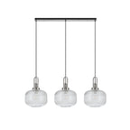 NLK05859 Acme 3 Light Linear Pendant Polished Nickel Matt Black