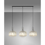 NLK05869 Acme 3 Light Linear Pendant Polished Nickel Matt Black