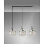 NLK05869 Acme 3 Light Linear Pendant Polished Nickel Matt Black