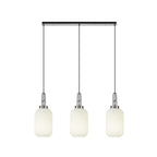 NLK05879 Acme 3 Light Linear Pendant Polished Nickel Matt Black