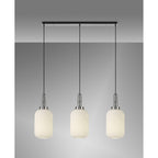NLK05879 Acme 3 Light Linear Pendant Polished Nickel Matt Black