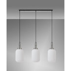 NLK05879 Acme 3 Light Linear Pendant Polished Nickel Matt Black