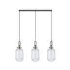NLK05889 Acme 3 Light Linear Pendant Polished Nickel Matt Black