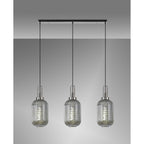 NLK05899 Acme 3 Light Linear Pendant Polished Nickel Matt Black