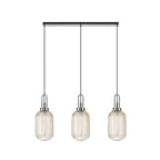 NLK05909 Acme 3 Light Linear Pendant Polished Nickel Matt Black