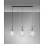 NLK05919 Acme 3 Light Linear Pendant Polished Nickel Matt Black