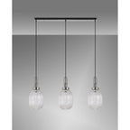NLK05919 Acme 3 Light Linear Pendant Polished Nickel Matt Black
