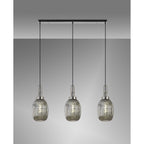 NLK05929 Acme 3 Light Linear Pendant Polished Nickel Matt Black