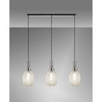 NLK05939 Acme 3 Light Linear Pendant Polished Nickel Matt Black
