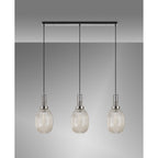 NLK05939 Acme 3 Light Linear Pendant Polished Nickel Matt Black