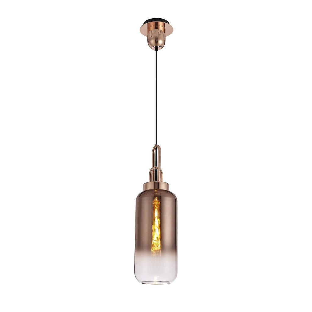 NLK05969 Amsterdam 3 Light Linear Pendant Copper Matt Black