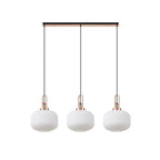 NLK05979 Amsterdam 3 Light Linear Pendant Copper Matt Black