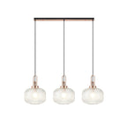 NLK05989 Amsterdam 3 Light Linear Pendant Copper Matt Black