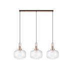 NLK05989 Amsterdam 3 Light Linear Pendant Copper Matt Black