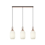 NLK06009 Amsterdam 3 Light Linear Pendant Copper Matt Black