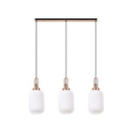 NLK06009 Amsterdam 3 Light Linear Pendant Copper Matt Black