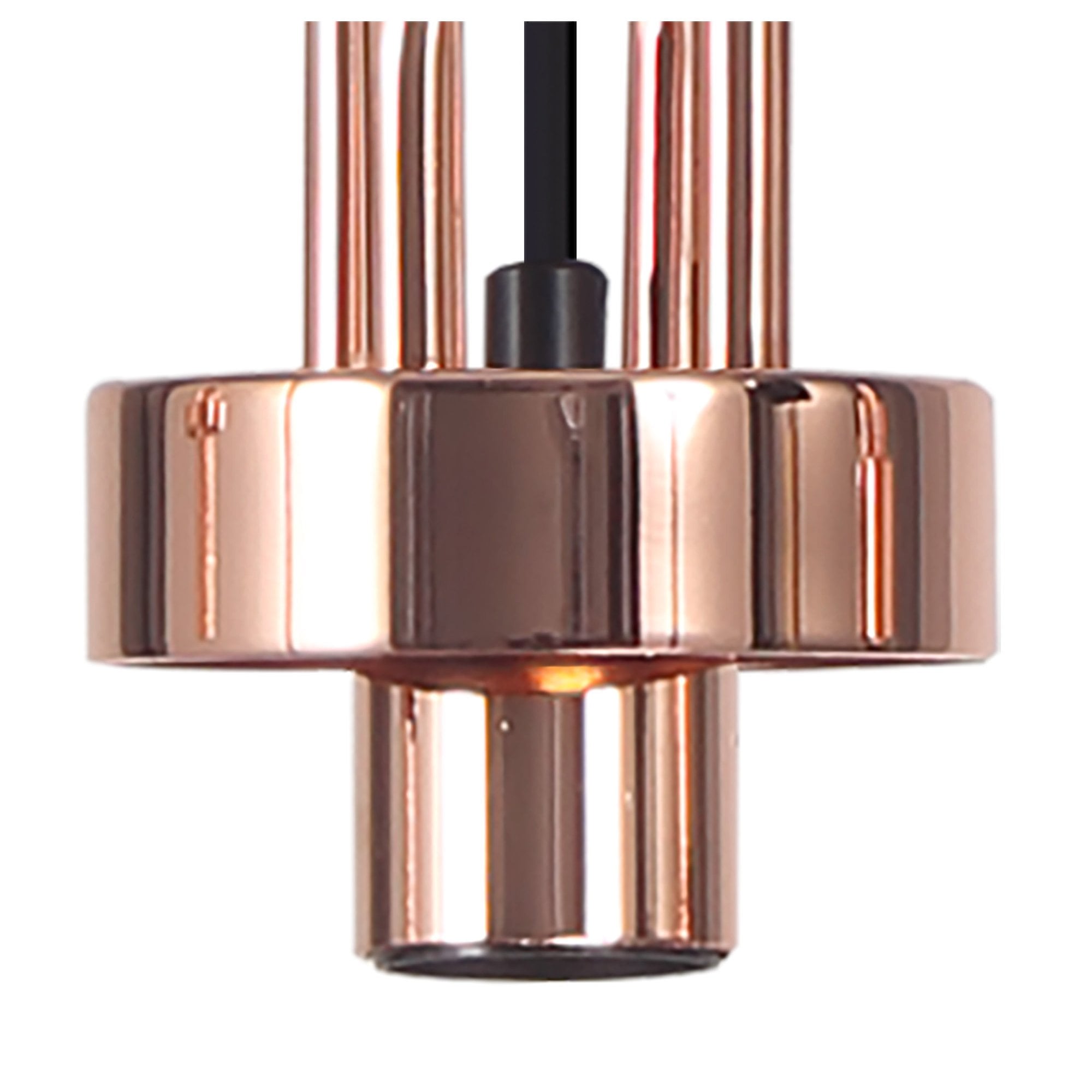 NLK06069 Amsterdam 3 Light Linear Pendant Copper Matt Black