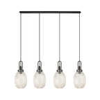 NLK06069 Amsterdam 3 Light Linear Pendant Copper Matt Black