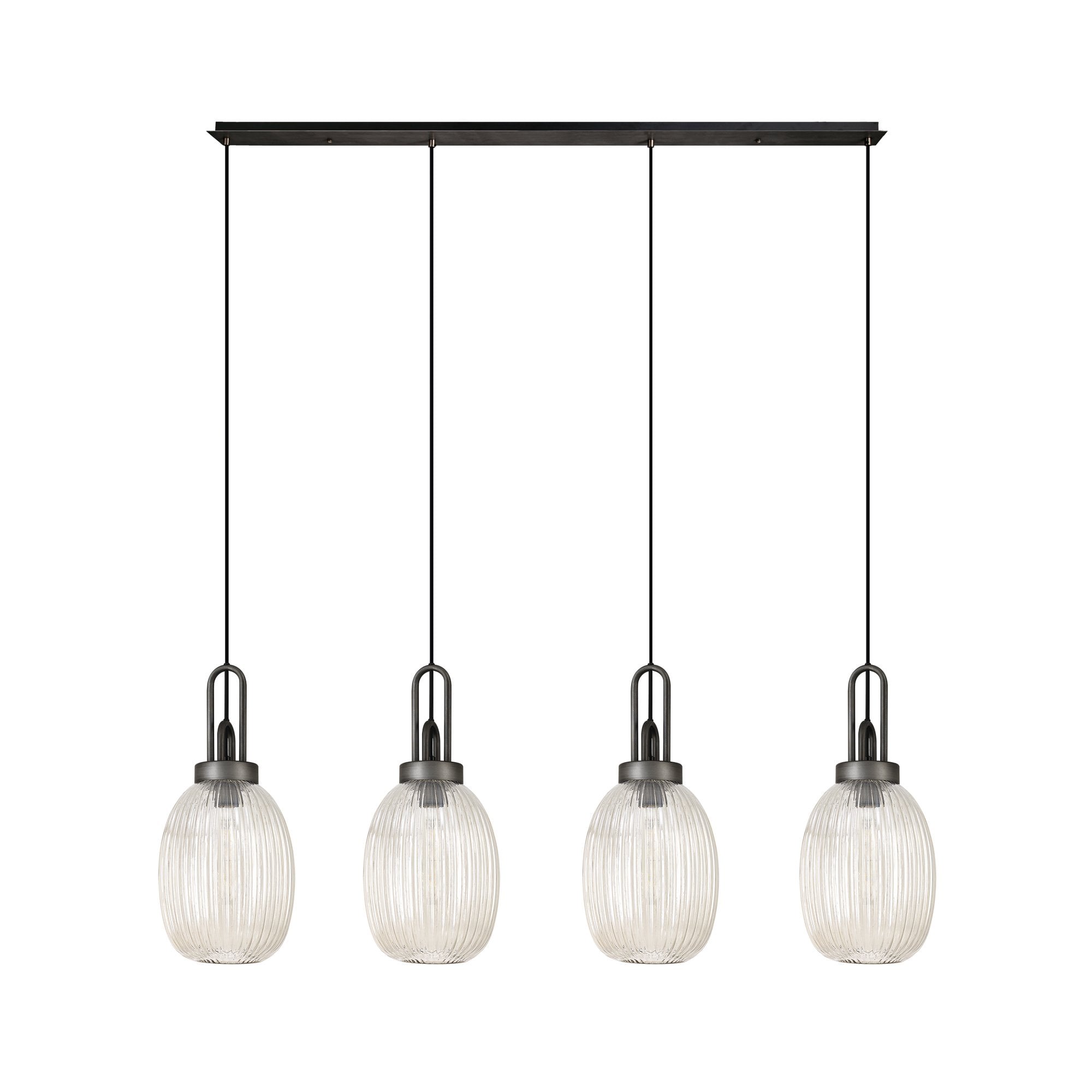 NLK06069 Amsterdam 3 Light Linear Pendant Copper Matt Black