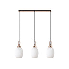 NLK06079 Amsterdam 3 Light Linear Pendant Copper Matt Black
