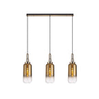 NLK06099 Acme 3 Light Linear Pendant Brass Gold Matt Black