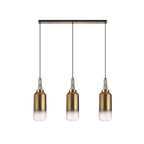 NLK06099 Acme 3 Light Linear Pendant Brass Gold Matt Black