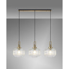 NLK06119 Acme 3 Light Linear Pendant Brass Gold Matt Black