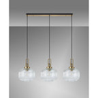 NLK06119 Acme 3 Light Linear Pendant Brass Gold Matt Black
