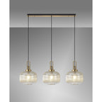 NLK06129 Acme 3 Light Linear Pendant Brass Gold Matt Black