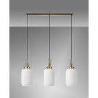 NLK06139 Acme 3 Light Linear Pendant Brass Gold Matt Black