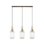 NLK06149 Acme 3 Light Linear Pendant Brass Gold Matt Black
