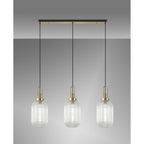 NLK06149 Acme 3 Light Linear Pendant Brass Gold Matt Black