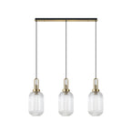 NLK06149 Acme 3 Light Linear Pendant Brass Gold Matt Black