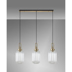 NLK06149 Acme 3 Light Linear Pendant Brass Gold Matt Black