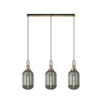 NLK06159 Acme 3 Light Linear Pendant Brass Gold Matt Black