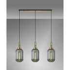 NLK06159 Acme 3 Light Linear Pendant Brass Gold Matt Black