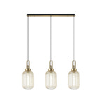 NLK06169 Acme 3 Light Linear Pendant Brass Gold Matt Black