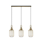 NLK06169 Acme 3 Light Linear Pendant Brass Gold Matt Black