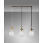 NLK06179 Acme 3 Light Linear Pendant Brass Gold Matt Black