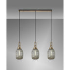 NLK06189 Acme 3 Light Linear Pendant Brass Gold Matt Black