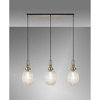 NLK06199 Acme 3 Light Linear Pendant Brass Gold Matt Black