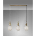 NLK06199 Acme 3 Light Linear Pendant Brass Gold Matt Black