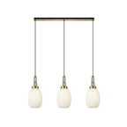 NLK06209 Acme 3 Light Linear Pendant Brass Gold Matt Black