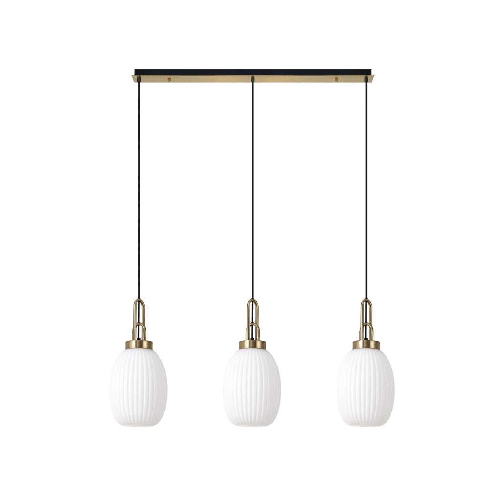 NLK06209 Acme 3 Light Linear Pendant Brass Gold Matt Black