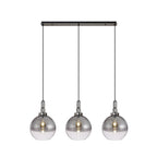 NLK06219 Acme 3 Light Linear Pendant Black Chrome Matt Black