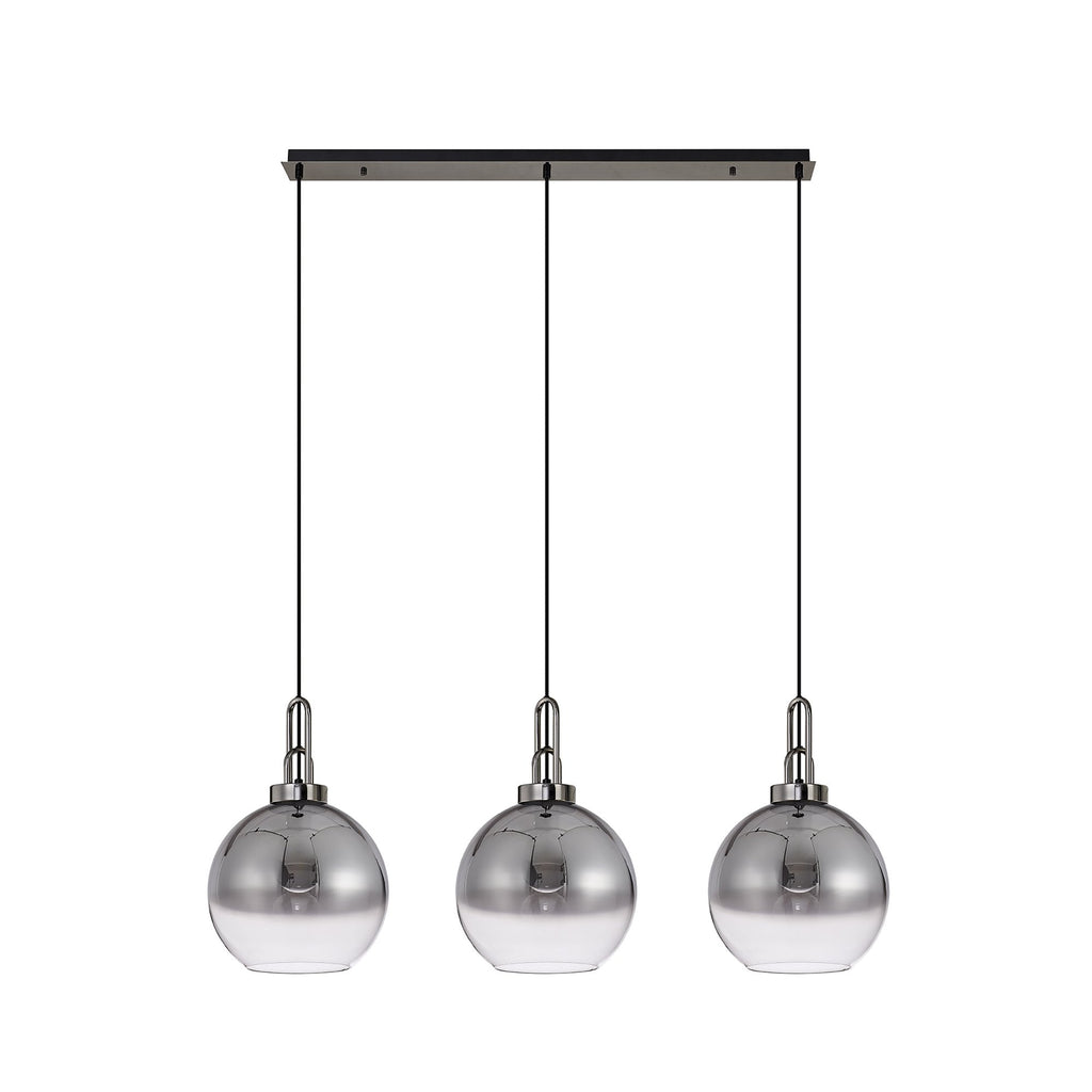 NLK06219 Acme 3 Light Linear Pendant Black Chrome Matt Black
