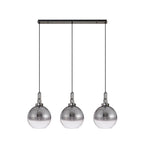NLK06219 Acme 3 Light Linear Pendant Black Chrome Matt Black